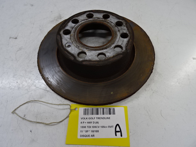 DISQUE ARRIERE Vw GOLF VI 11/08 - 13
