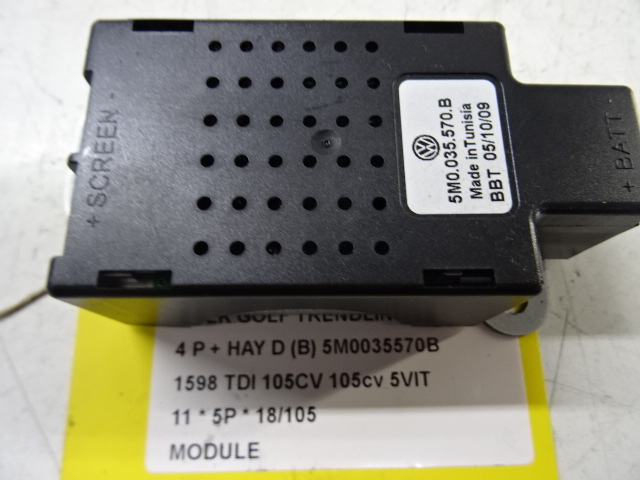 MODULE Vw GOLF VI 11/08 - 13