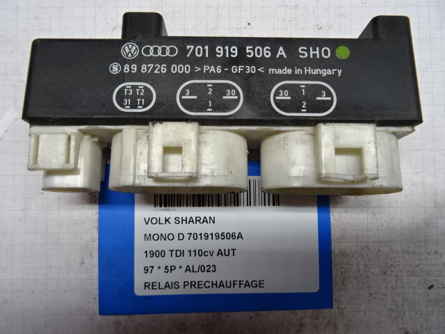 GLOEIRELAIS Vw SHARAN (1) 95 - 4/00
