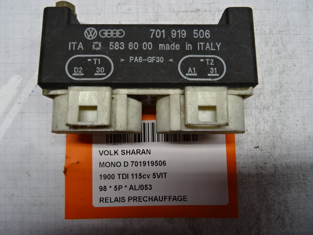GLOEIRELAIS Vw SHARAN (1) 95 - 4/00