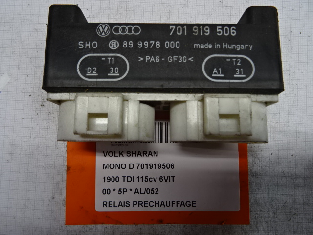 GLOEIRELAIS Vw SHARAN (1) 95 - 4/00