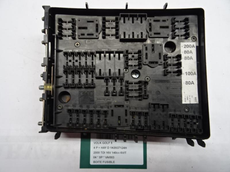 BOITE A FUSIBLES Vw GOLF V 11/03 - 08