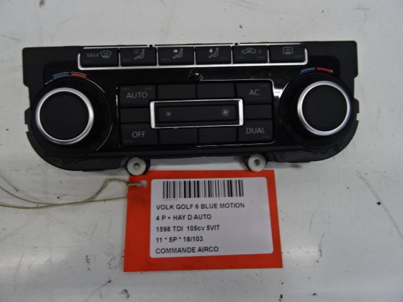 COMMANDE D'AIRCO Vw GOLF VI 11/08 - 13