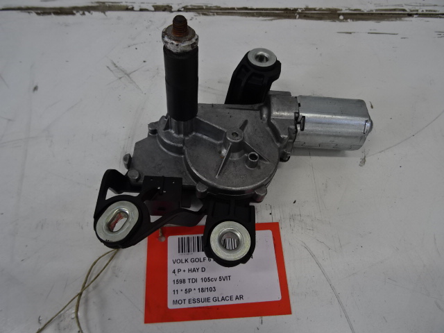 MOTEUR D&#039;ESSUIE-GLACE ARRIERE Vw GOLF VI 11/08 - 13
