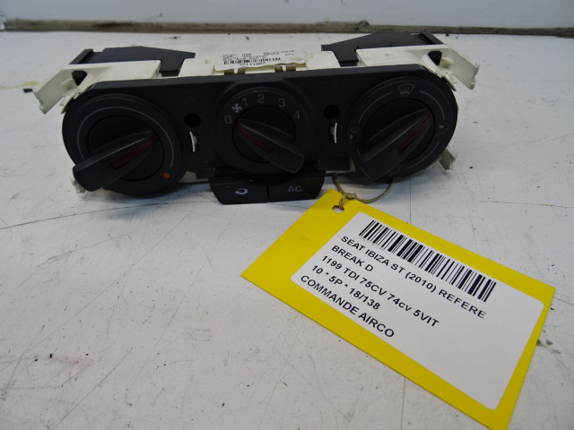 COMMANDE D&#039;AIRCO Seat IBIZA MK4 (6J) 08 - 12