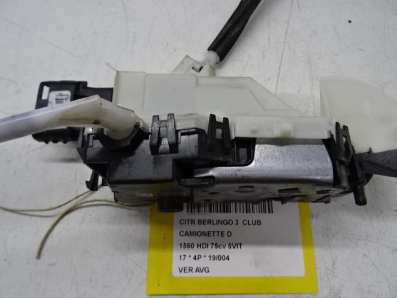 VERROUILLAGE DE PORTE AVANT GAUCHE Citroen BERLINGO 08 - 18