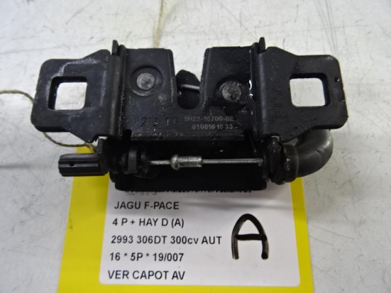 VERROUILLAGE DE CAPOT AVANT Jaguar F-PACE 06/16+