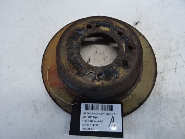 REMSCHIJF ACHTER Kia SPORTAGE (3) 08/10 - 15