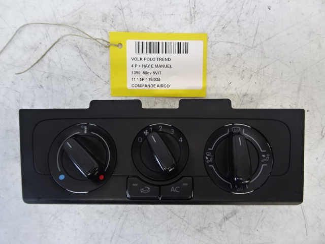 COMMANDE D&#039;AIRCO Vw POLO (6R) 6/09 - 4/14