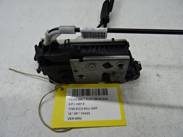 VERROUILLAGE DE PORTE ARRIERE GAUCHE Peugeot 208 8/15 - 20