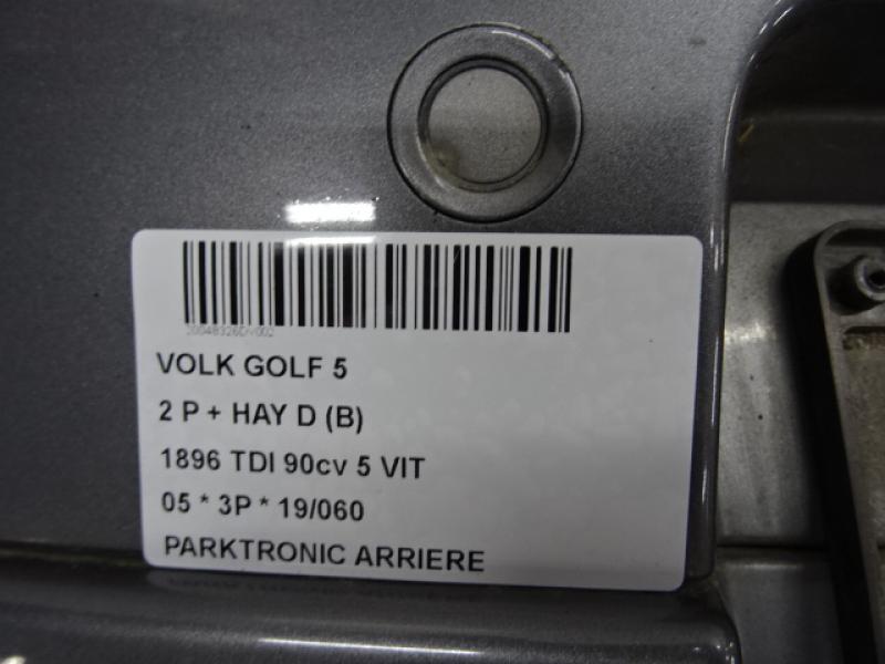 PARKTRONIC ARRIERE Vw GOLF V 11/03 - 08