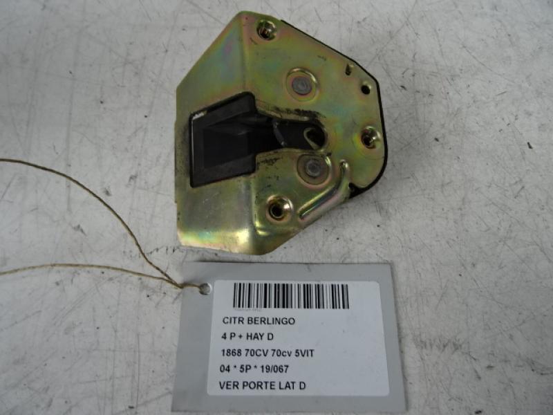VERGRENDELING SCHUIFDEUR RECHTS Citroen BERLINGO 96 - 09