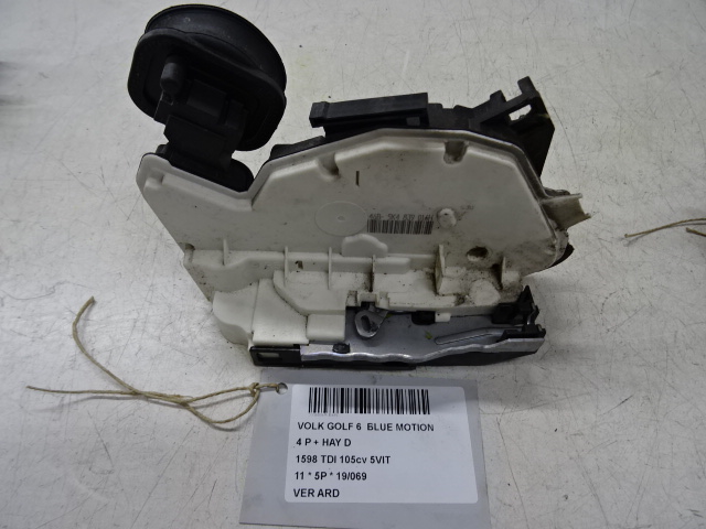 VERROUILLAGE DE PORTE ARRIERE DROITE Vw GOLF VI 11/08 - 13