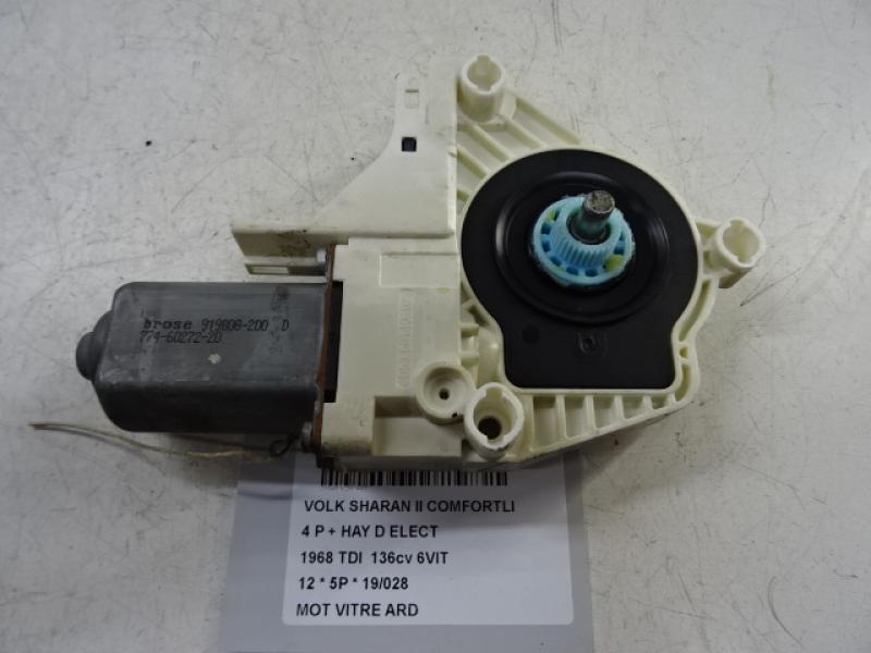MOTEUR DE VITRE DE PORTE ARRIERE DROITE Vw SHARAN (3) 07/10 - 7/15