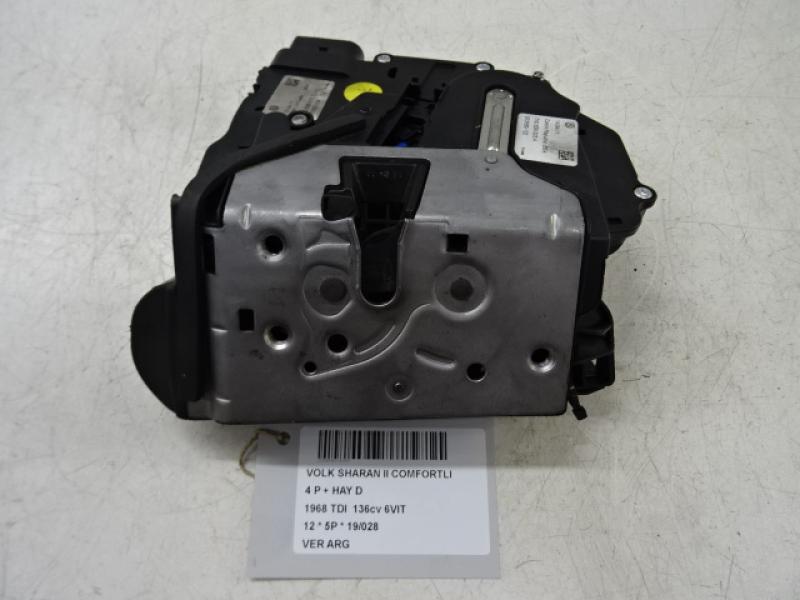 VERROUILLAGE DE PORTE ARRIERE GAUCHE Vw SHARAN (3) 07/10 - 7/15