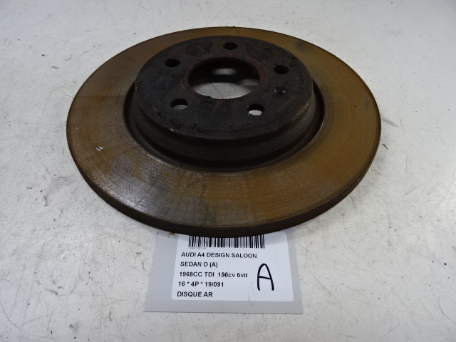 DISQUE ARRIERE Audi A4 10/15 - 2019