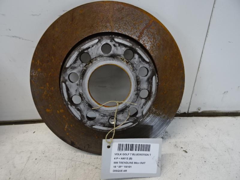 DISQUE ARRIERE Vw GOLF VII 1/17 - 2/20 FaceLift