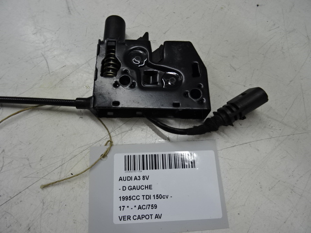 VERROUILLAGE DE CAPOT AVANT Audi A3 3,5D 7/16 - 20