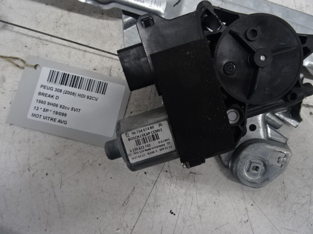 MOTOR RUITMECHANISME VOOR LINKS Peugeot 308 (1) 9/07 - 14