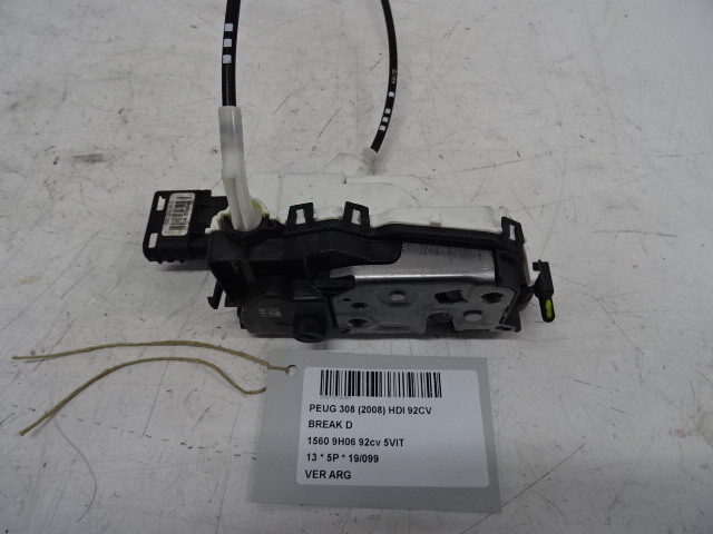 VERGRENDELING ACHTER LINKS Peugeot 308 (1) 9/07 - 14