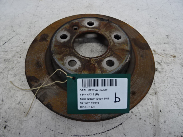 REMSCHIJF ACHTER Opel MERIVA B 1/14+
