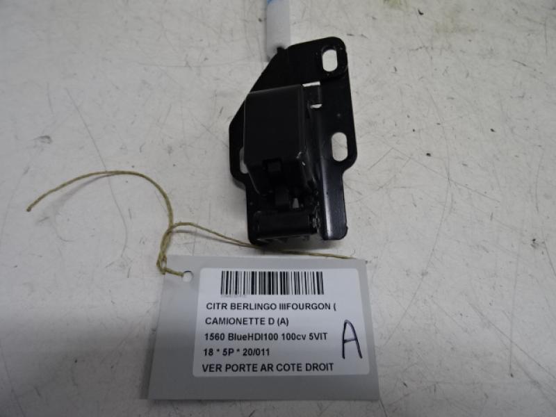 VERROUILLAGE DE PORTE ARRIERE COTE DROIT Citroen BERLINGO 08 - 18