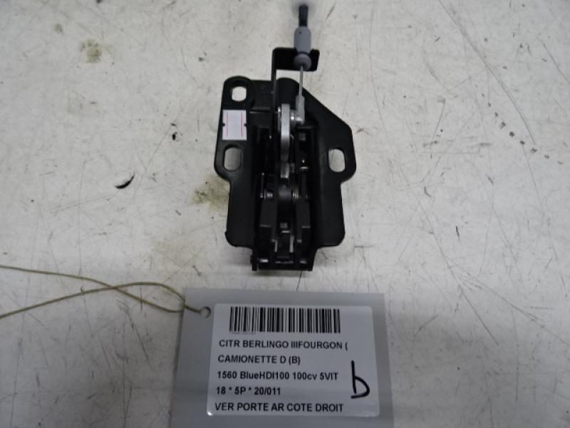 VERROUILLAGE DE PORTE ARRIERE COTE DROIT Citroen BERLINGO 08 - 18