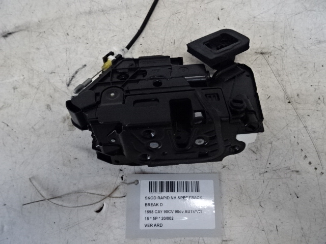 VERROUILLAGE DE PORTE ARRIERE DROITE Skoda RAPID 12/12 - 5/17