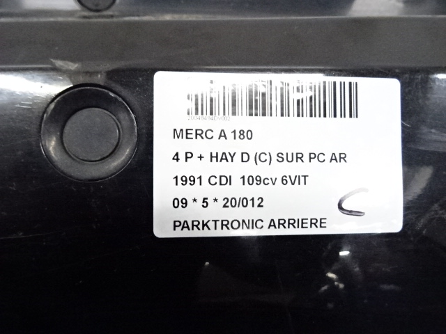 PARKTRONIC ARRIERE Mercedes-Benz A W169 5/2008-2012