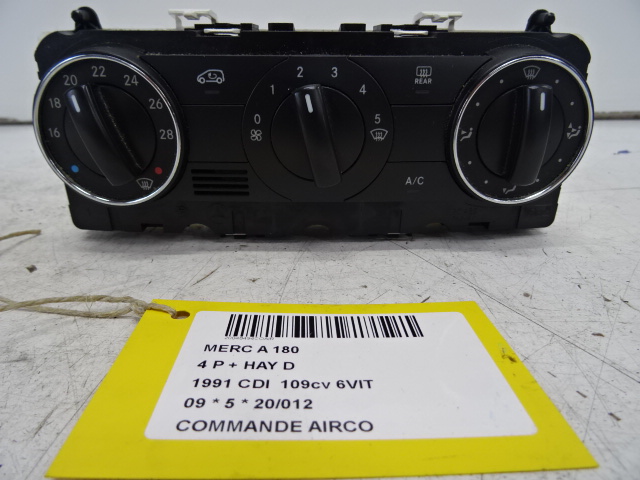 BEDIENINGSPANEEL AIRCO Mercedes-Benz A W169 5/2008-2012