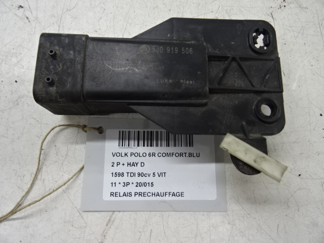 GLOEIRELAIS Vw POLO (6R) 6/09 - 4/14