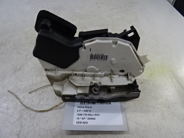 VERROUILLAGE DE PORTE AVANT DROITE Vw POLO (6R) 6/09 - 4/14