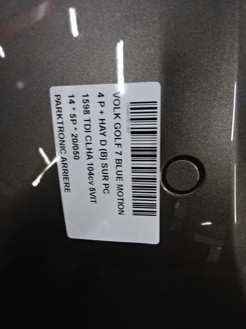 PARKEERSENSOREN ACHTER Vw GOLF VII 11/12 - 17
