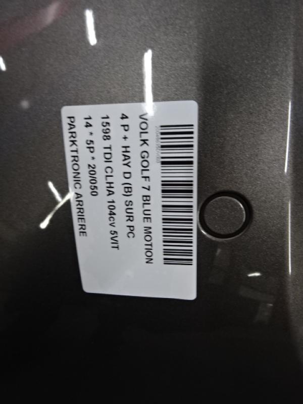 PARKTRONIC ARRIERE Vw GOLF VII 11/12 - 17