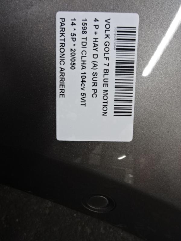 PARKTRONIC ARRIERE Vw GOLF VII 11/12 - 17