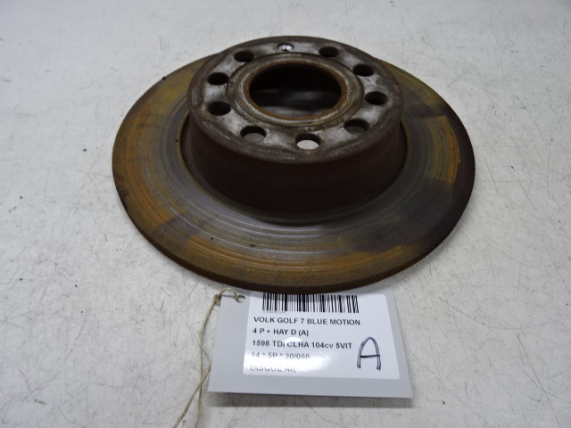 REMSCHIJF ACHTER Vw GOLF VII 11/12 - 17