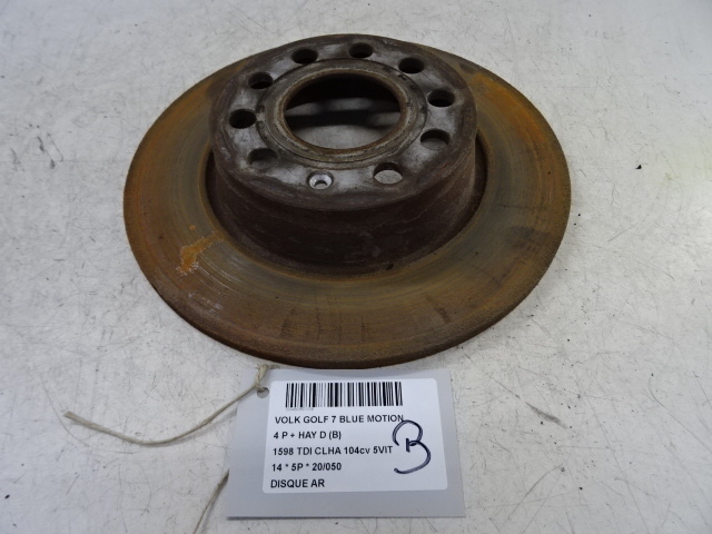 REMSCHIJF ACHTER Vw GOLF VII 11/12 - 17