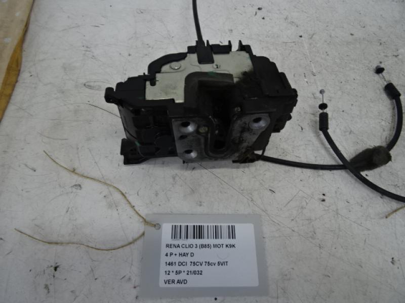 VERROUILLAGE DE PORTE AVANT DROITE Renault CLIO III 06/09 - 13