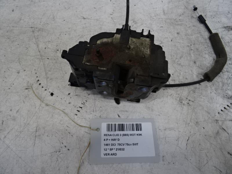 VERGRENDELING ACHTER RECHTS Renault CLIO III 06/09 - 13