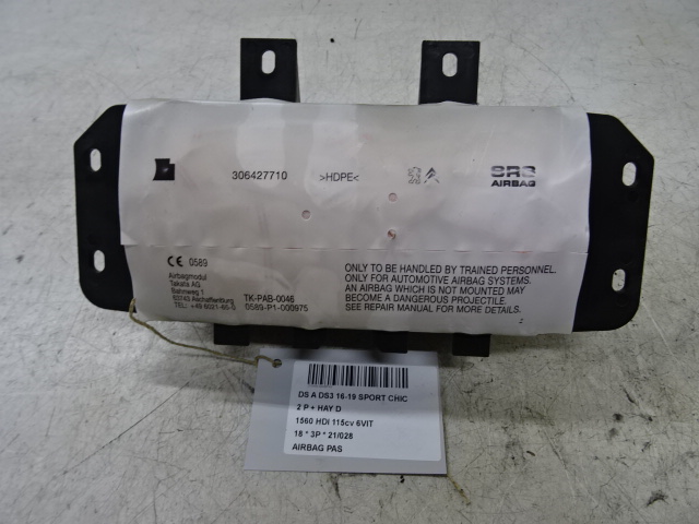 AIRBAG PASSAGIER Ds DS3 16 - 19