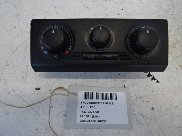 BEDIENINGSPANEEL AIRCO Skoda ROOMSTER (5J)  06 - 3/10
