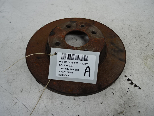 DISQUE AVANT Fiat 500 7/15+