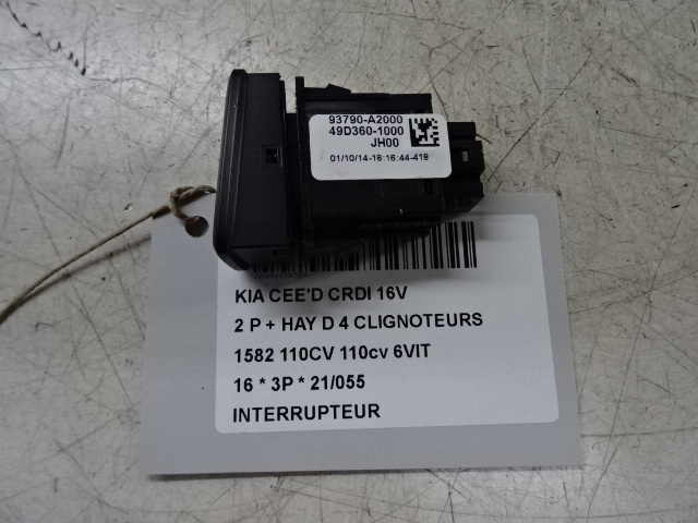 INTERRUPTEUR Kia CEED 10/15 - 18