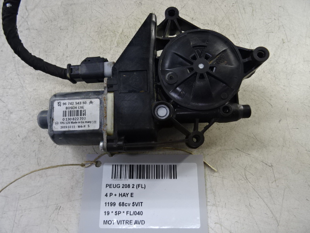 MOTOR RUITMECHANISME VOOR RECHTS Peugeot 208