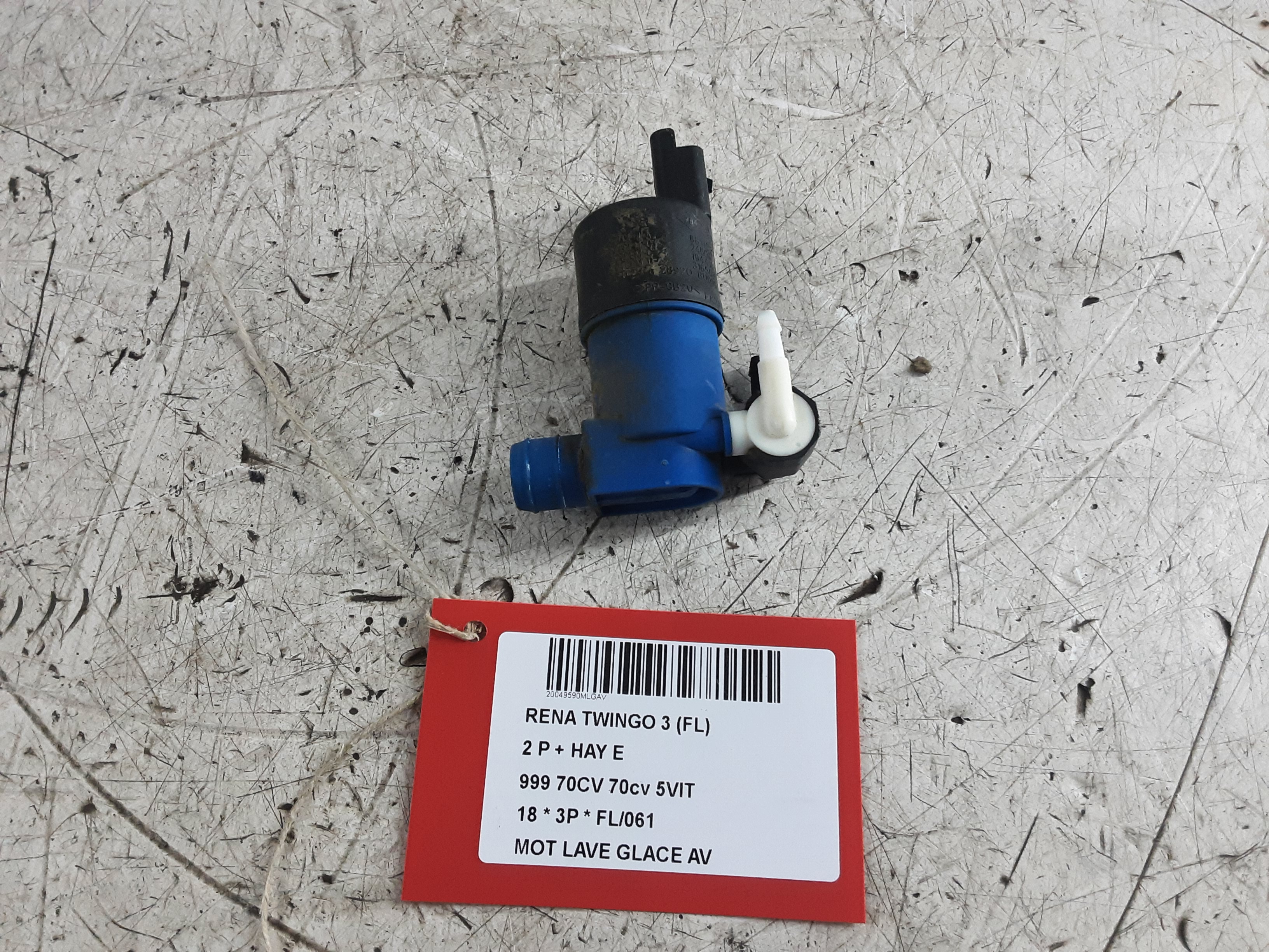 MOTEUR DE LAVE-GLACE AVANT Renault TWINGO (4) 09/14 - 5/19