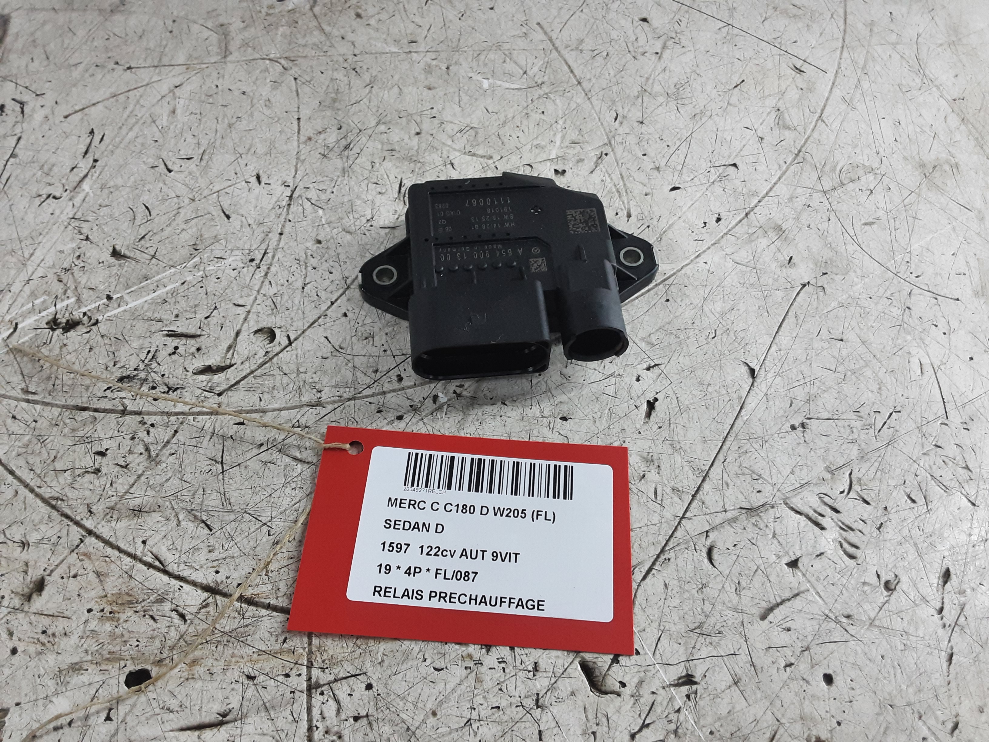 GLOEIRELAIS Mercedes-Benz C W205 7/18&gt;21