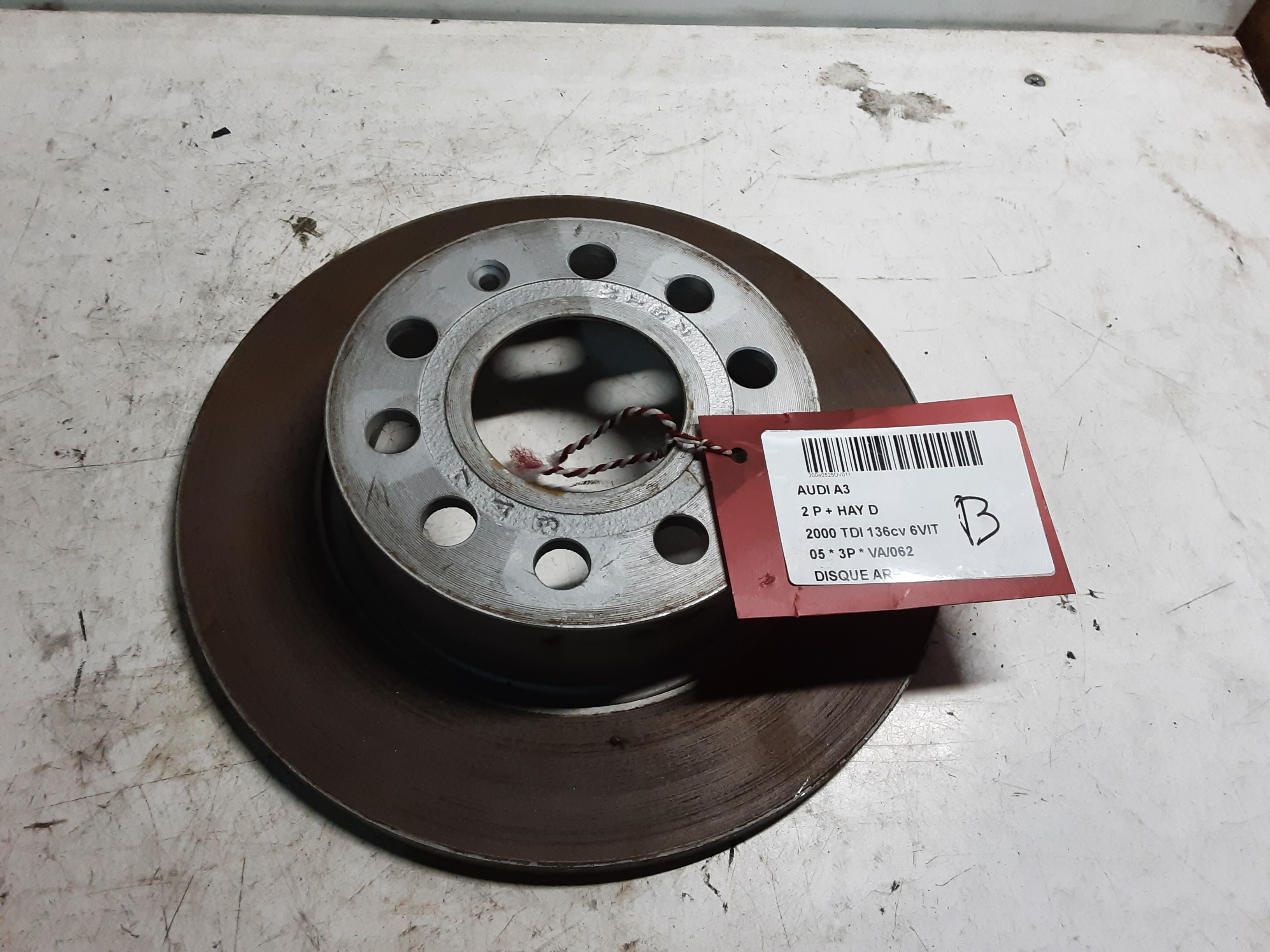 DISQUE ARRIERE Audi A3 7/03 - 7/08