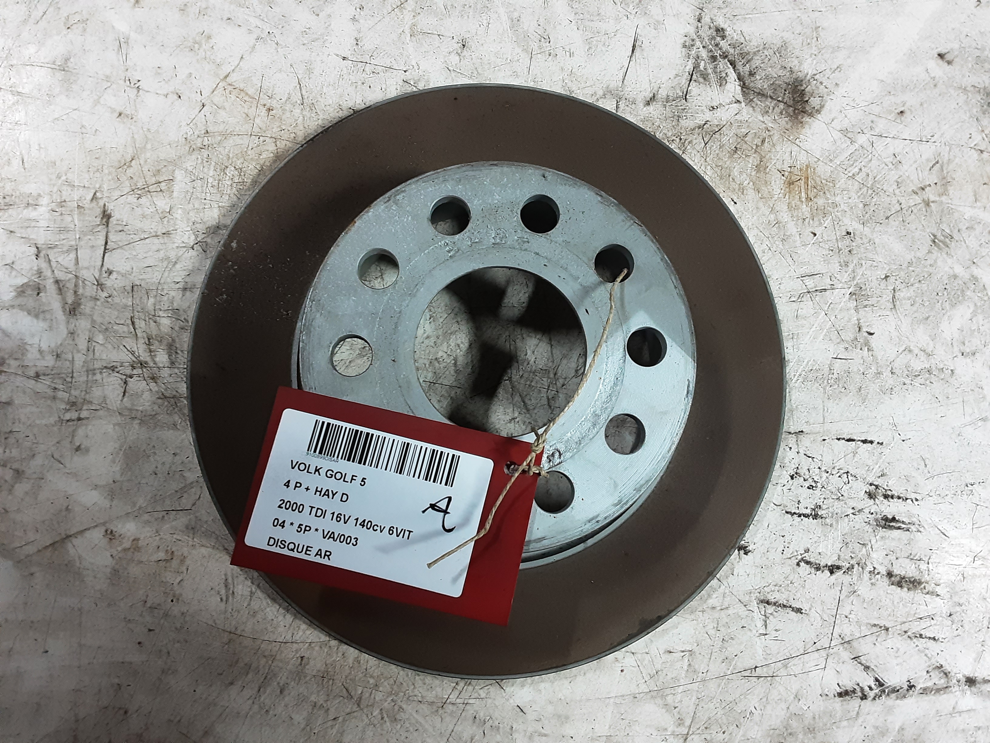 REMSCHIJF ACHTER Vw GOLF V 11/03 - 08