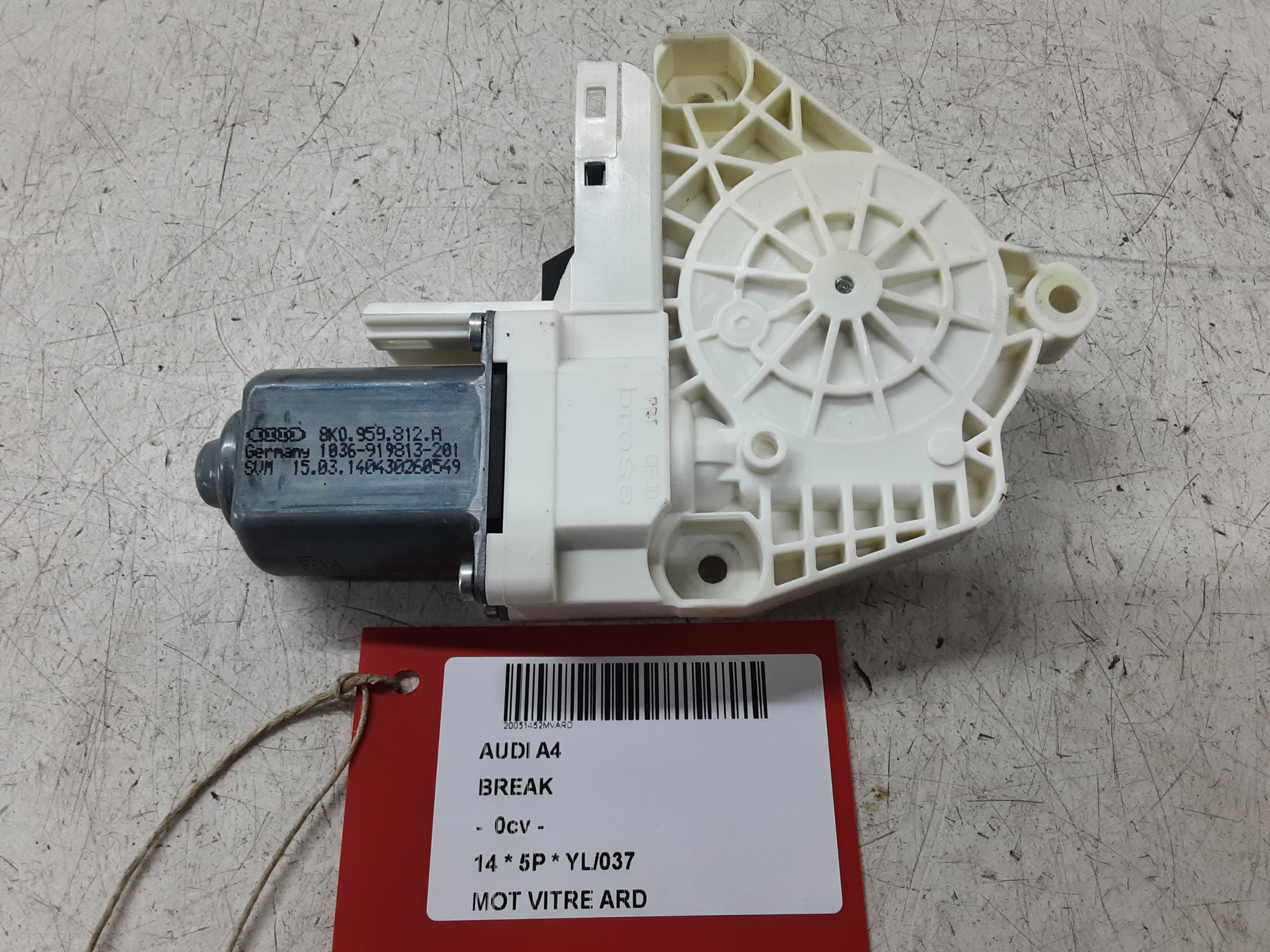 MOTOR RUITMECHANISME ACHTER RECHTS Audi A4 11/11 - 15