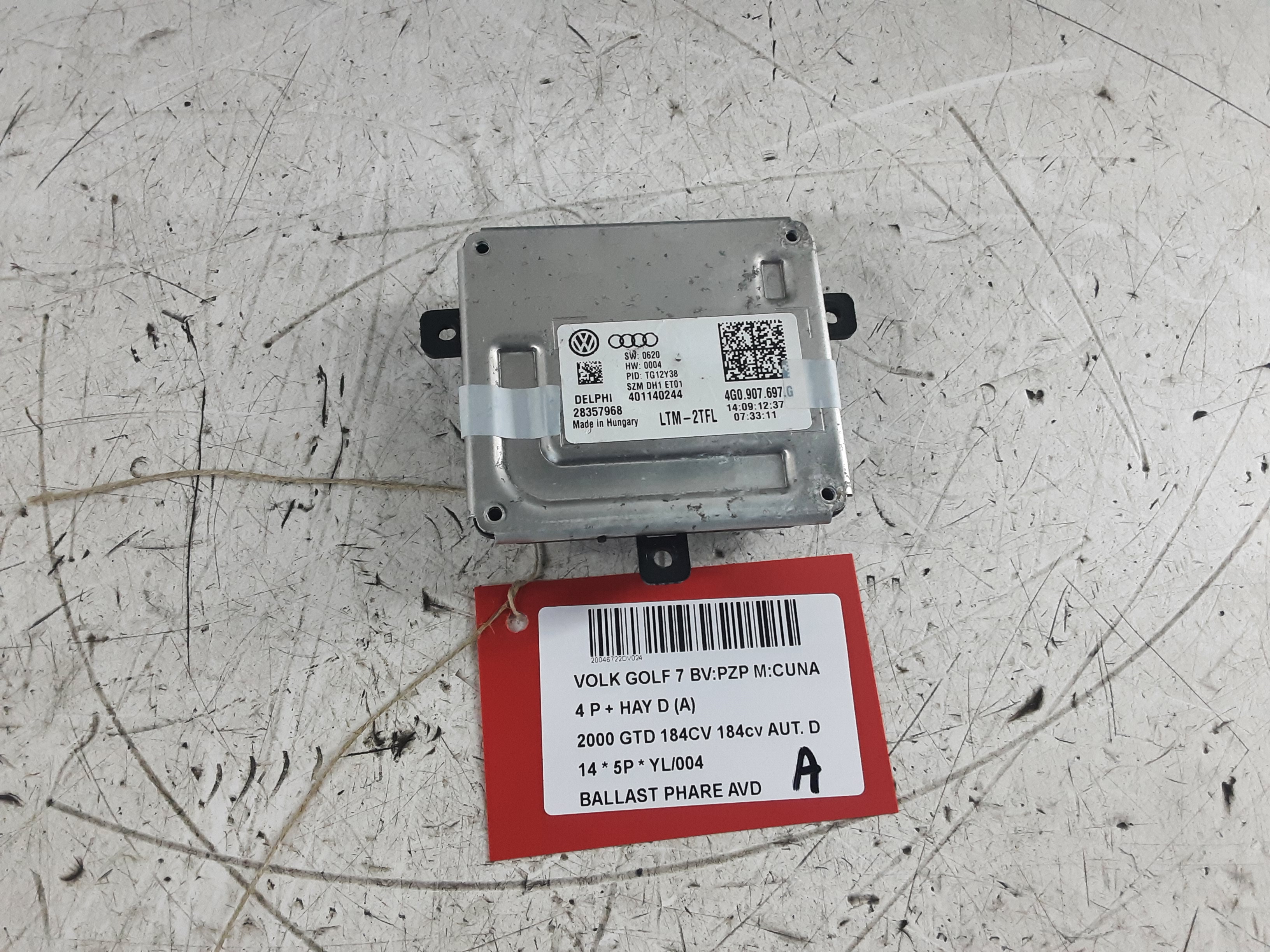 BALLAST DE PHARE AVANT DROIT Vw GOLF VII 11/12 - 17